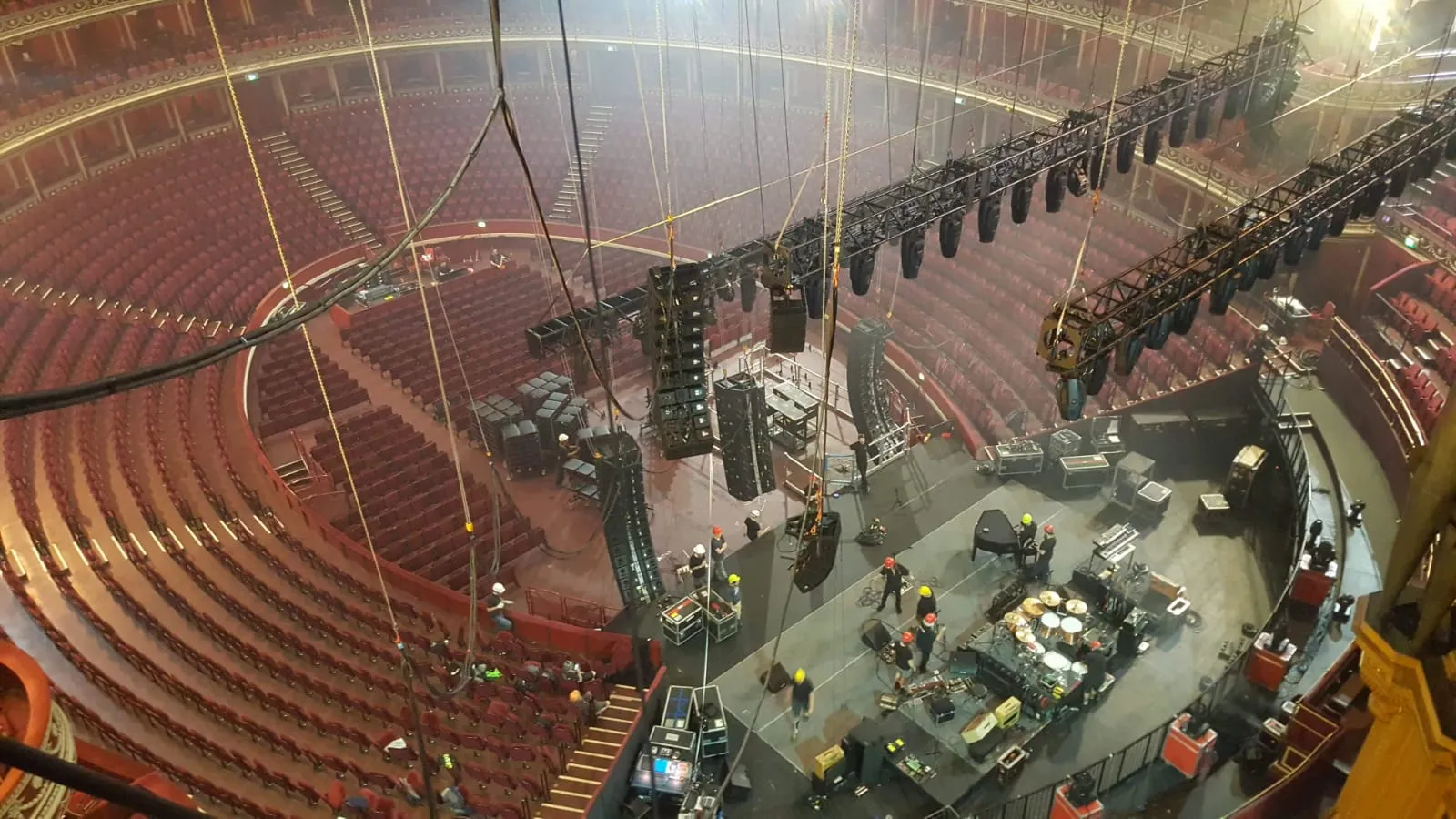 Stage build inside a stadium bowl by Celtic Stage Crew Cardiff
