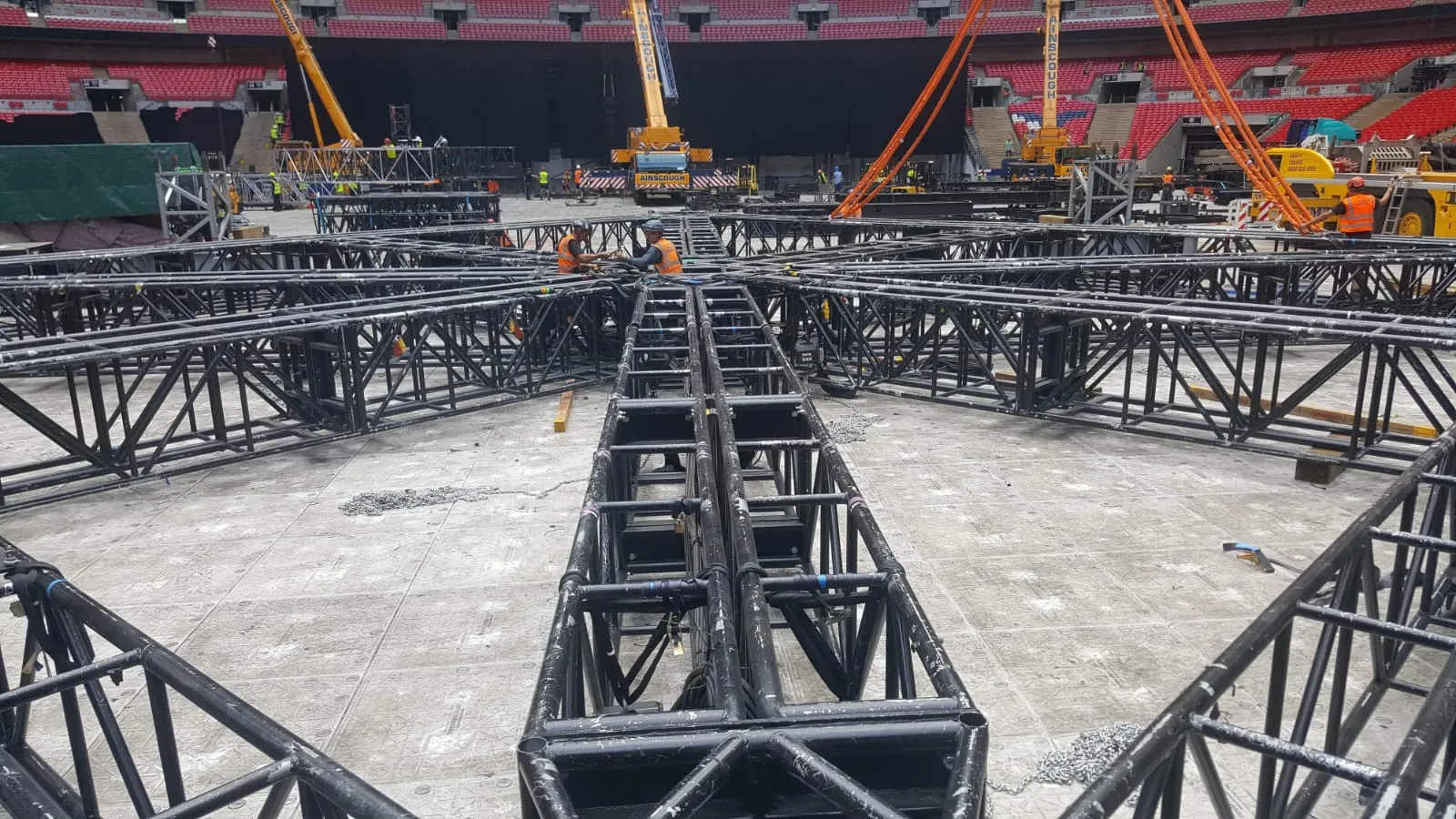 Truss grid build by Celtic Stage Crew