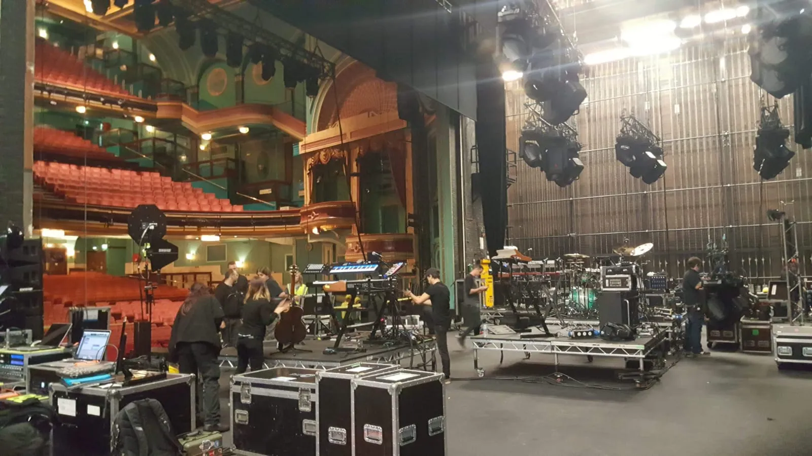 Theatre production lighting rig installed by Celtic Stage Crew Cardiff